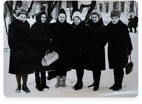 Polaroid photo of siblings reading together